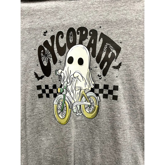 Cycopath Ghost on a tricycle Kids Tee Size 8 - Picture 3 of 5